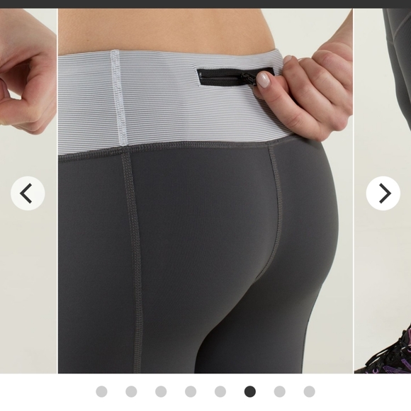 Lululemon-Race with Grace Crops-Soot Light-Sz 8-NW - Picture 3 of 13